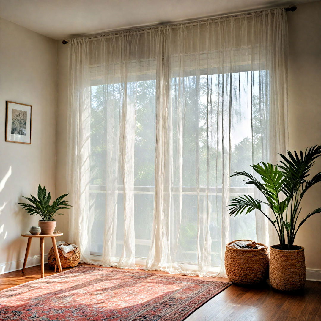 make your room airy and light with sheer curtains - 40 Boho Bedroom Ideas