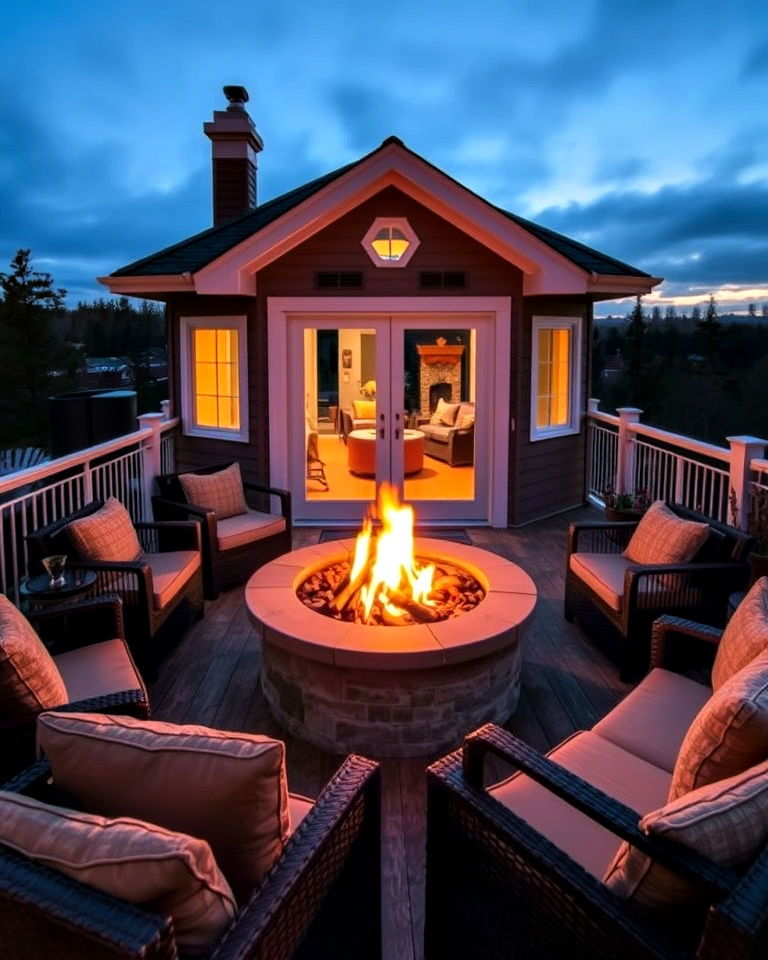 mansion balcony with fire pit - 20 Mansion Balcony Ideas