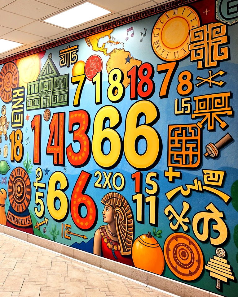 math mural number systems across cultures - 20 Math Mural Ideas