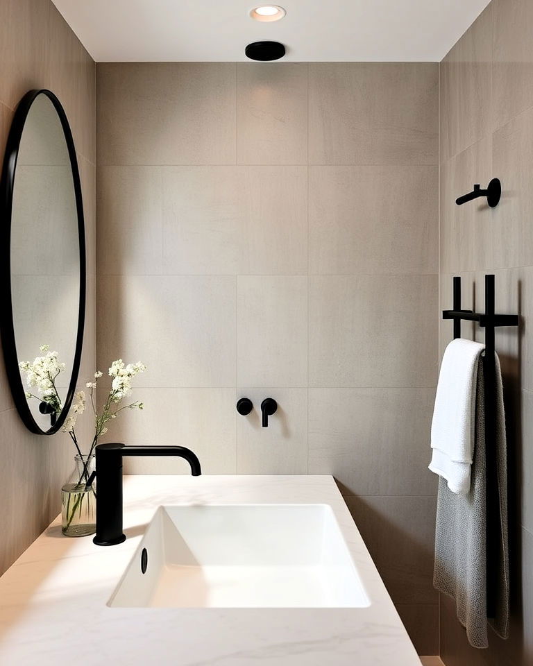 matte black bathroom fixtures for spa like feel - 15 Bathroom With Black Fixtures