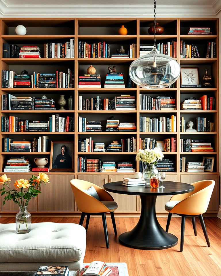 maximalist flair with book displays - 30 Bohemian Maximalist Decor Ideas