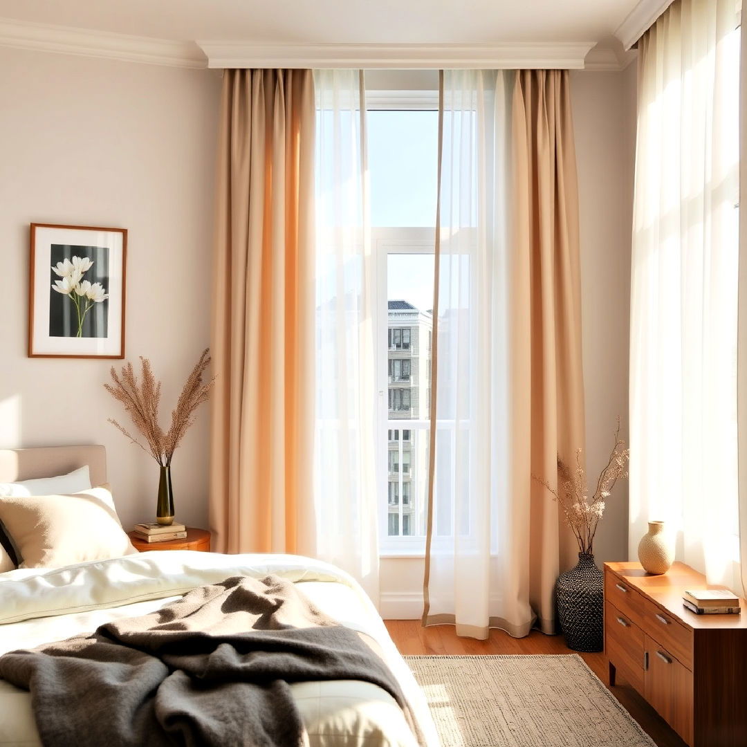 maximize natural light with sheer curtains - 40 Bedroom Lighting Ideas