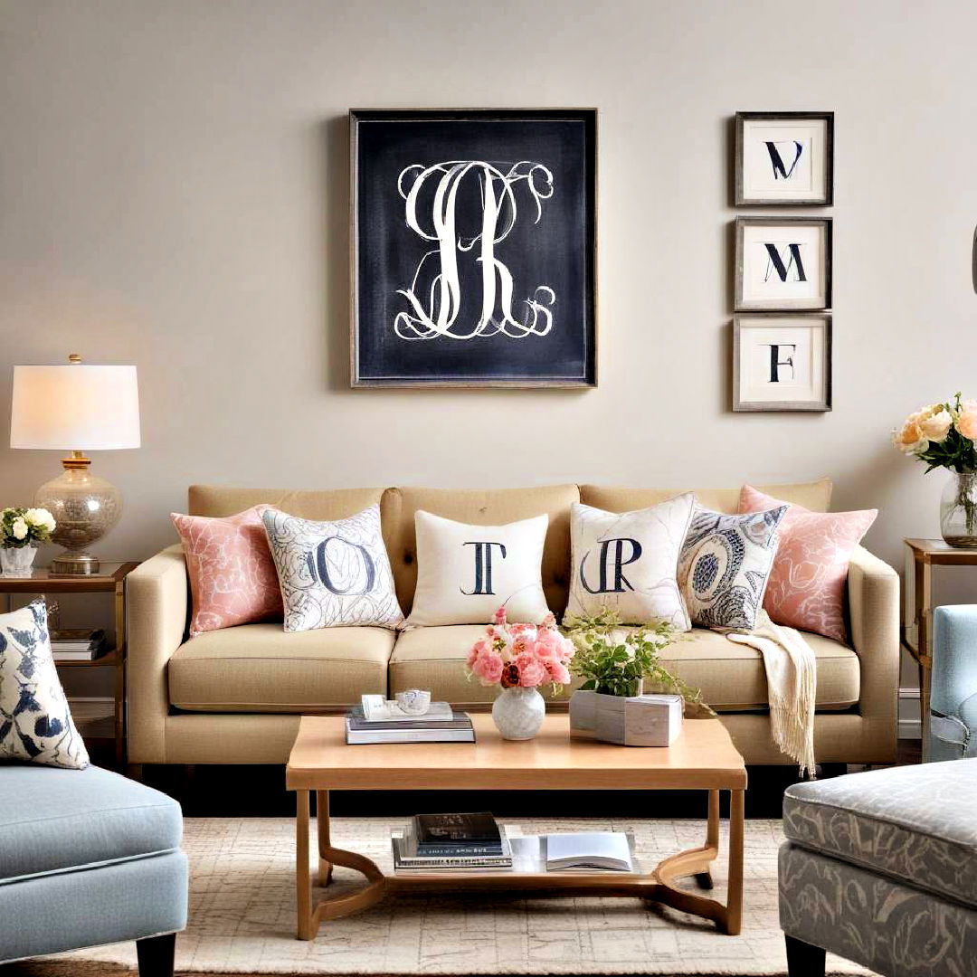 meaningful personalized accessories - 40 living room decor ideas
