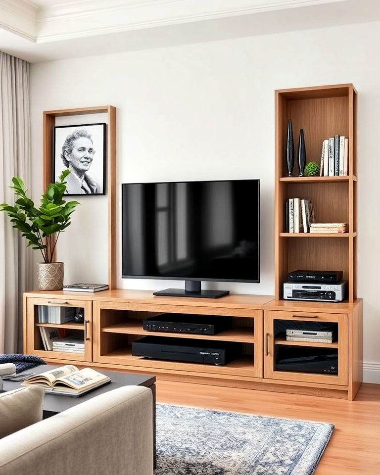 media cabinets for living room storage - 30 Living Room Storage Ideas