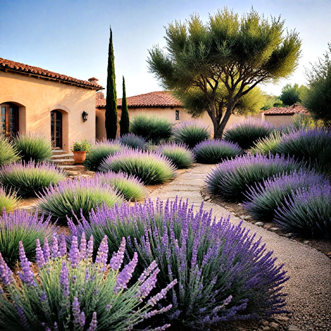mediterranean garden with drought tolerant plants - 30 Flower Garden Ideas