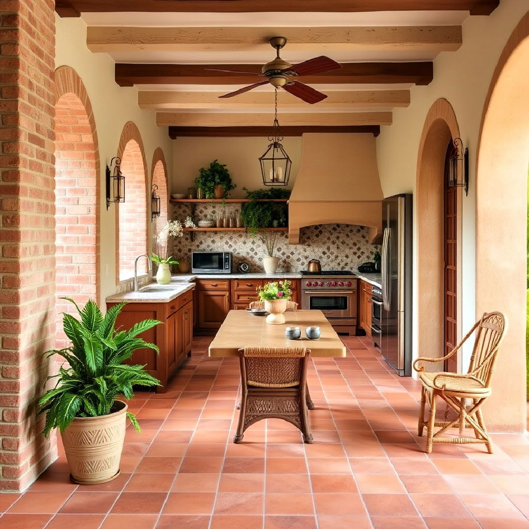 mediterranean vibe terracotta floor - 25 Tuscan Interior Design Ideas