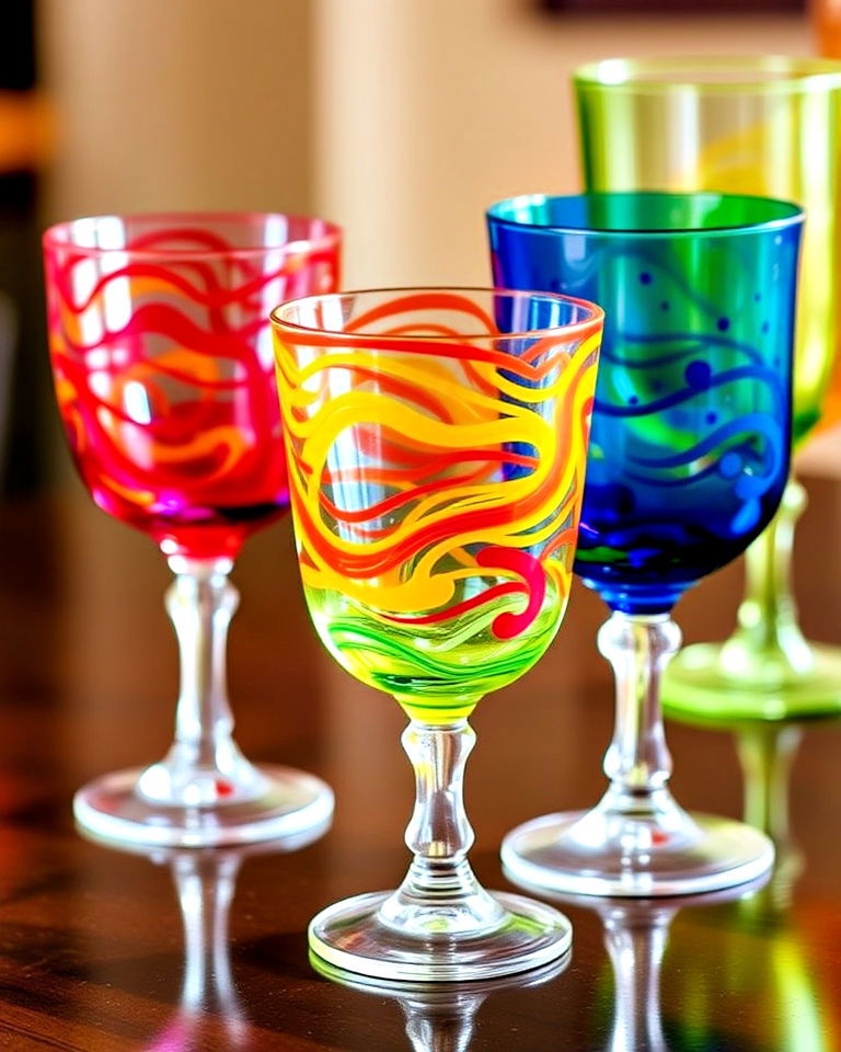 mexican table decor with colorful glassware - 20 Mexican Table Decor Ideas