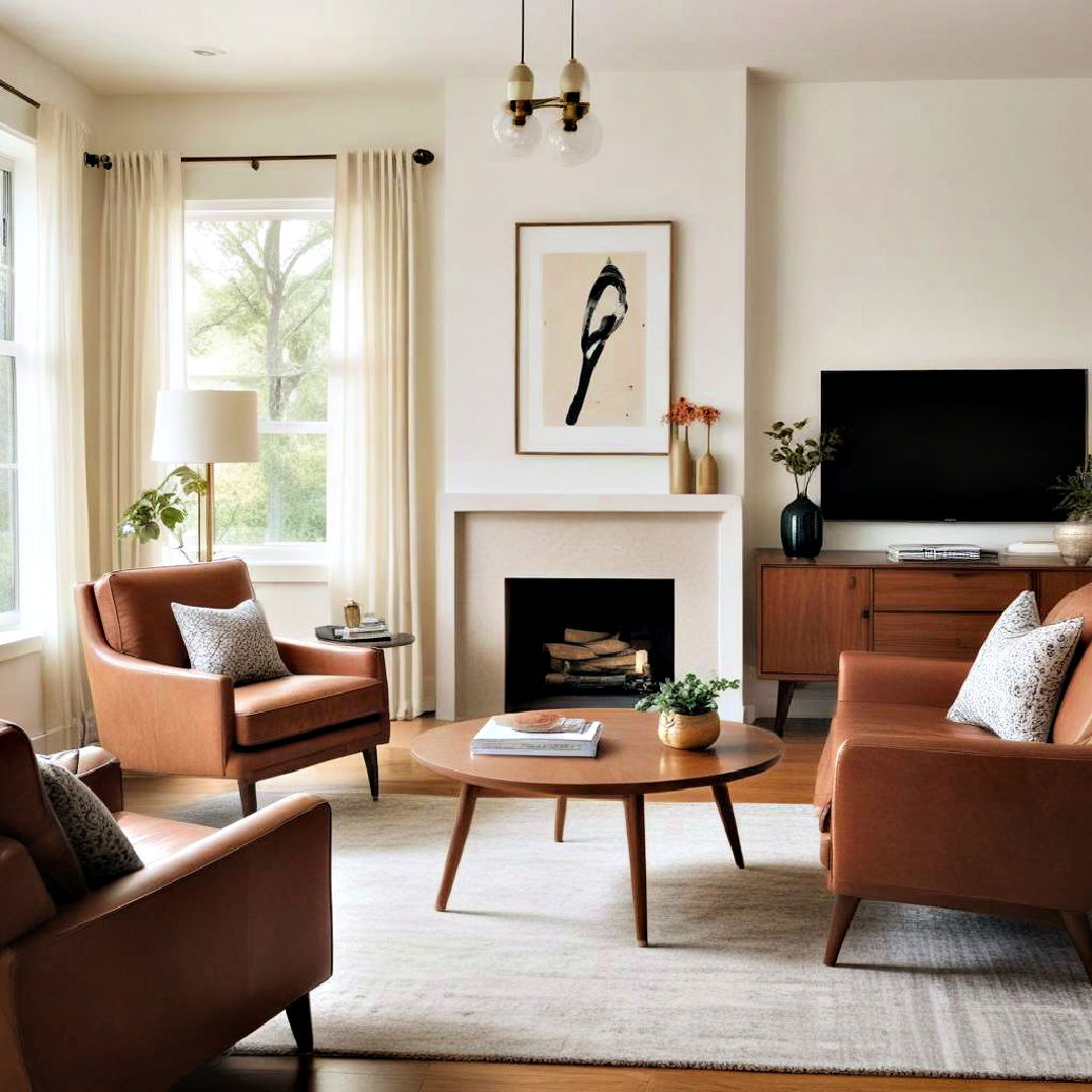 mid century modern design - 20 Eclectic Living Room Ideas