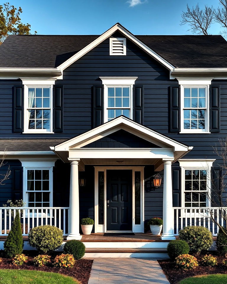 midnight blue siding - 25 House Siding Colors