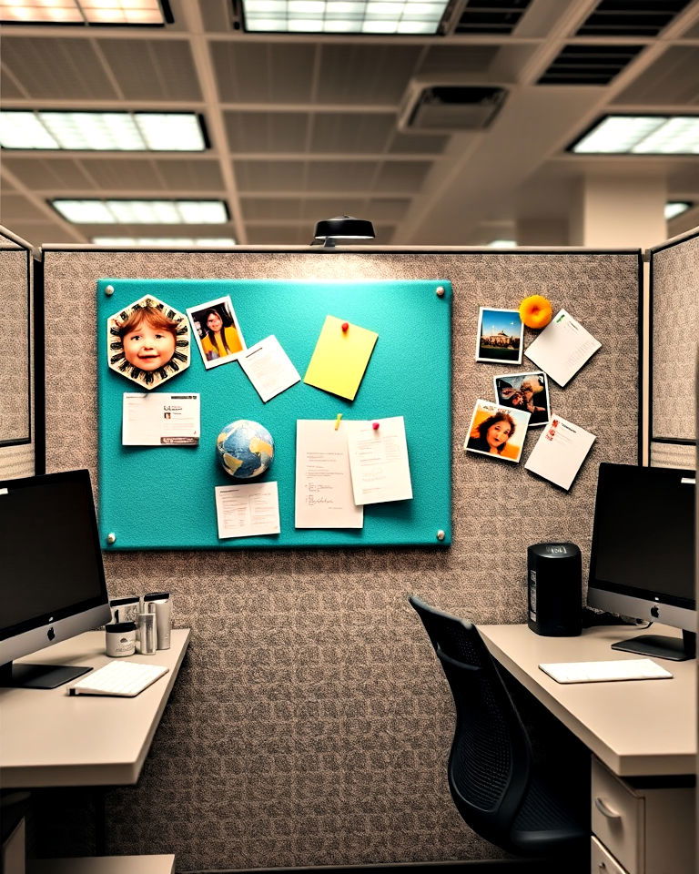 mini bulletin board for cubicle decor - 30 Cubicle Decor Ideas