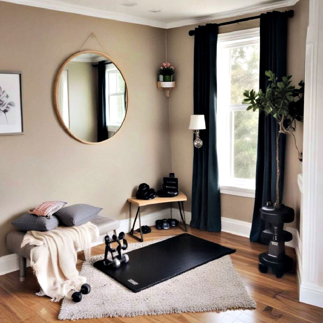mini home gym - 15 Bedroom Corner Ideas