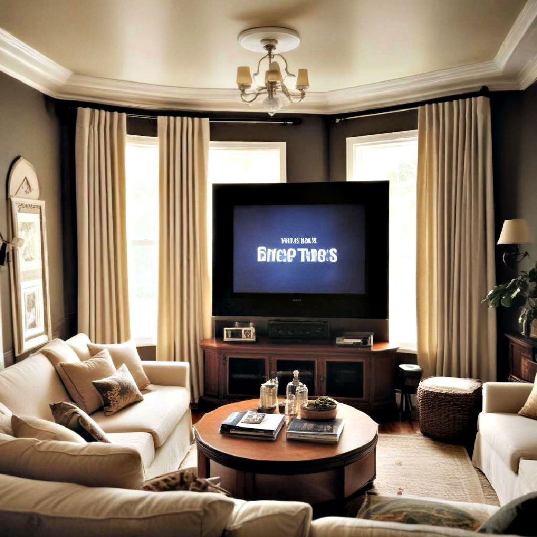 mini home theater idea - 40 Bay Window Ideas