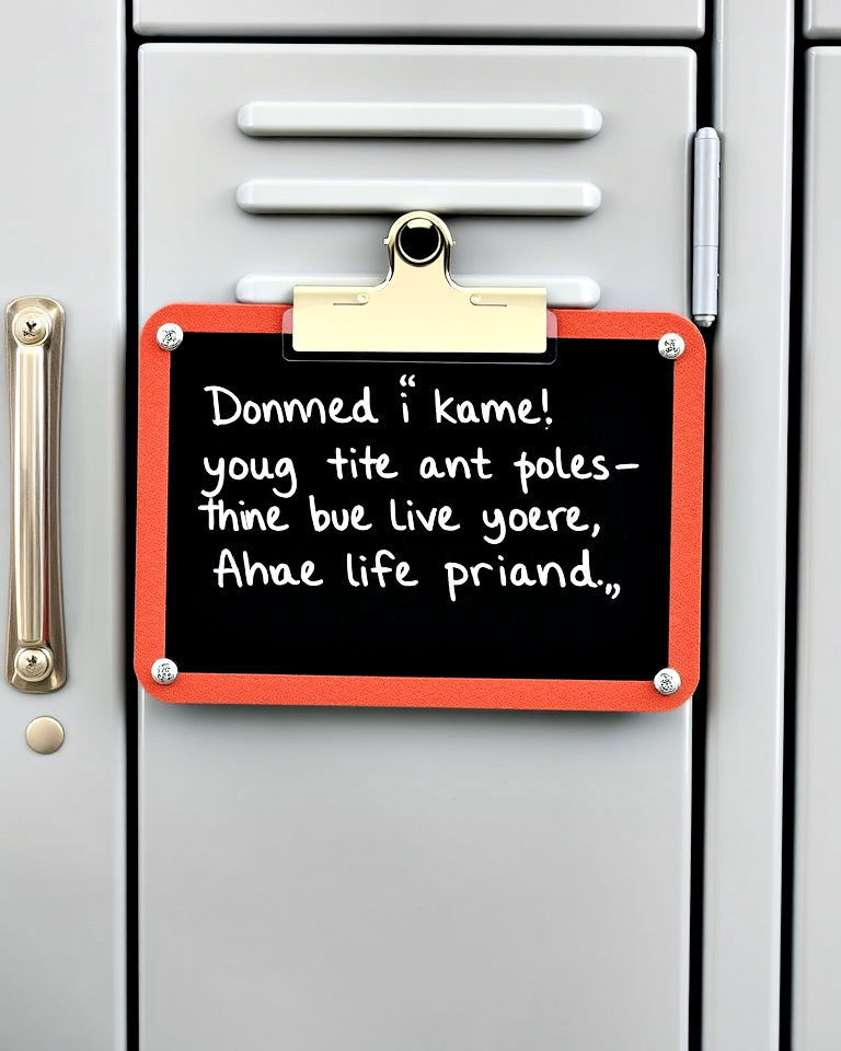 mini message board for locker decor - 30 Locker Decor Ideas