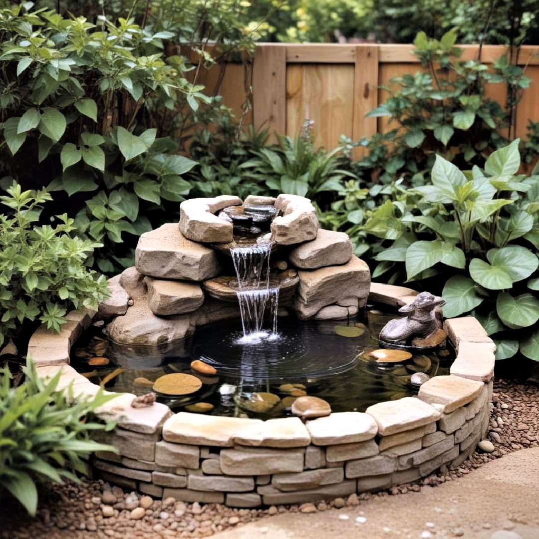 mini water feature for landscaping - 40 Small Backyard Landscaping Ideas