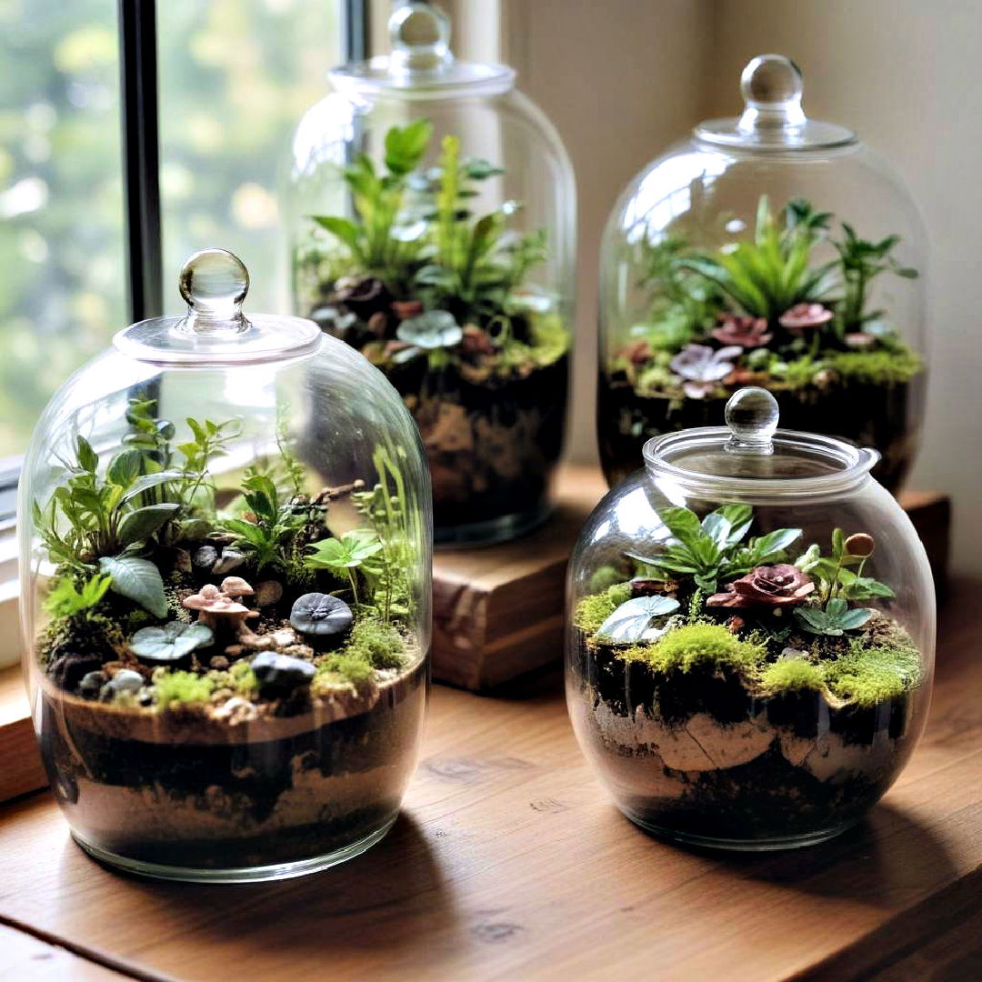 miniature gardens in glass - 40 Container Garden Ideas