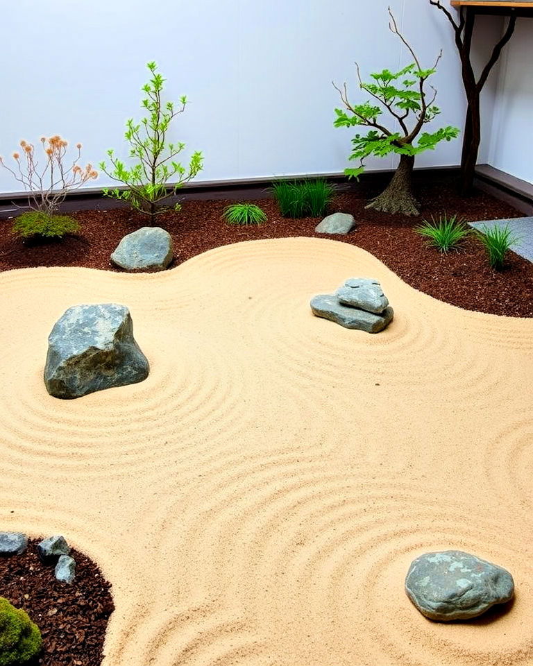 minimal maintenance sand garden - 40 Japanese Garden Ideas
