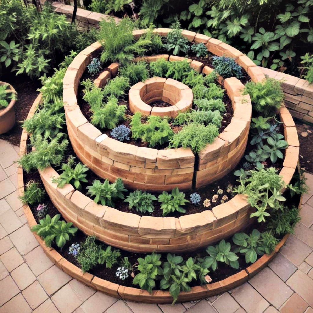 minimalist herb spiral - 40 Backyard Ideas