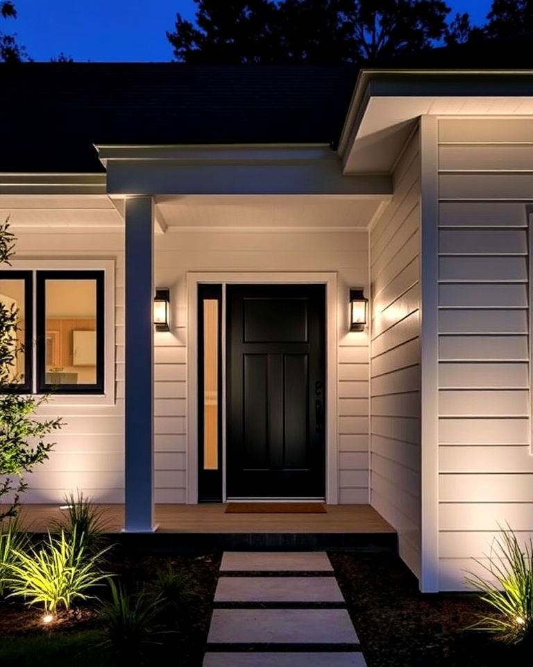 minimalist lighting fixtures - 25 Modern Cottage House Exterior Ideas