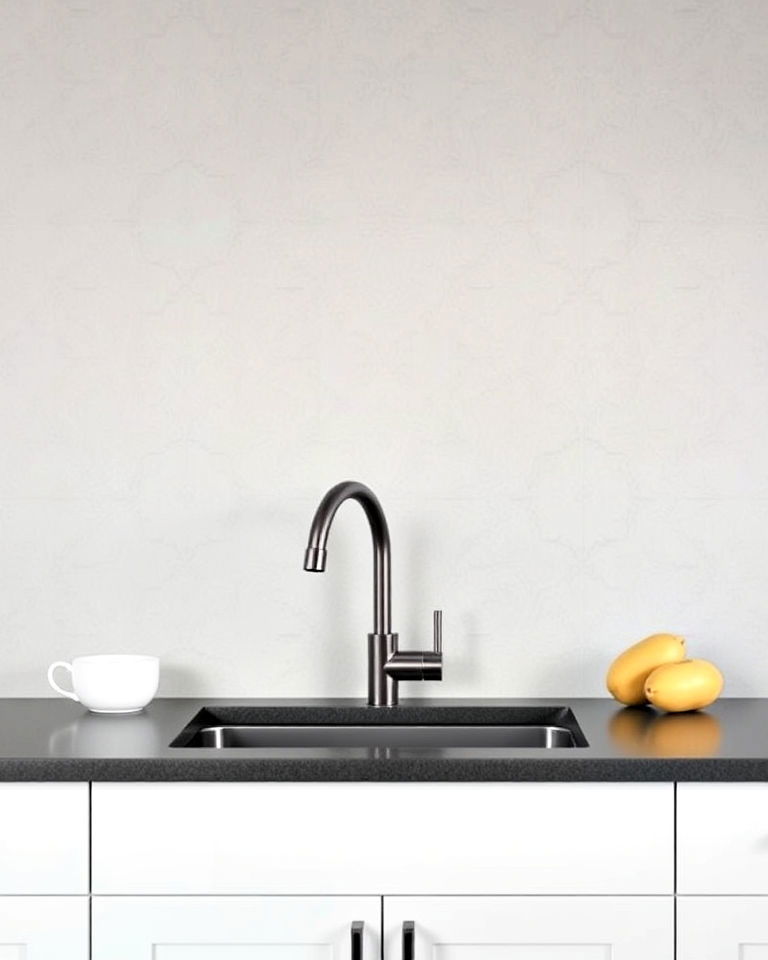 minimalist matte tiles backsplash for white cabinets - 40 Kitchen Backsplash Ideas for White Cabinets