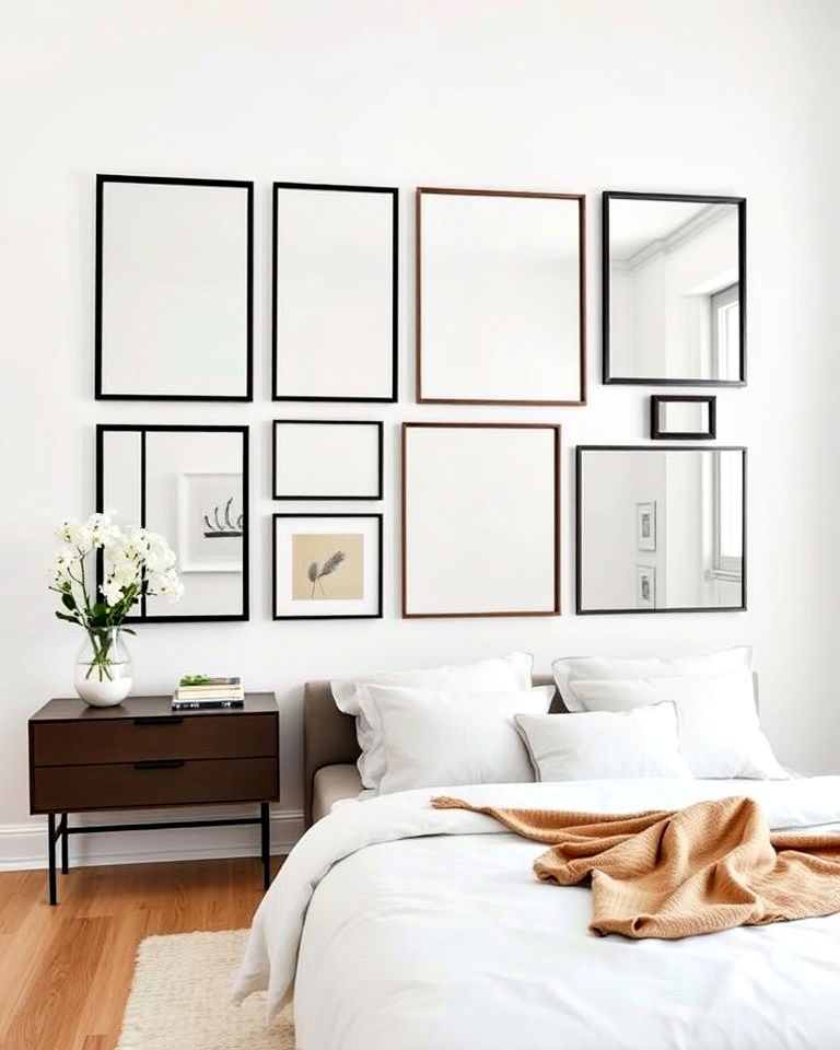 minimalist mirror frame collection ideas - 30 Mirror Gallery Wall Ideas