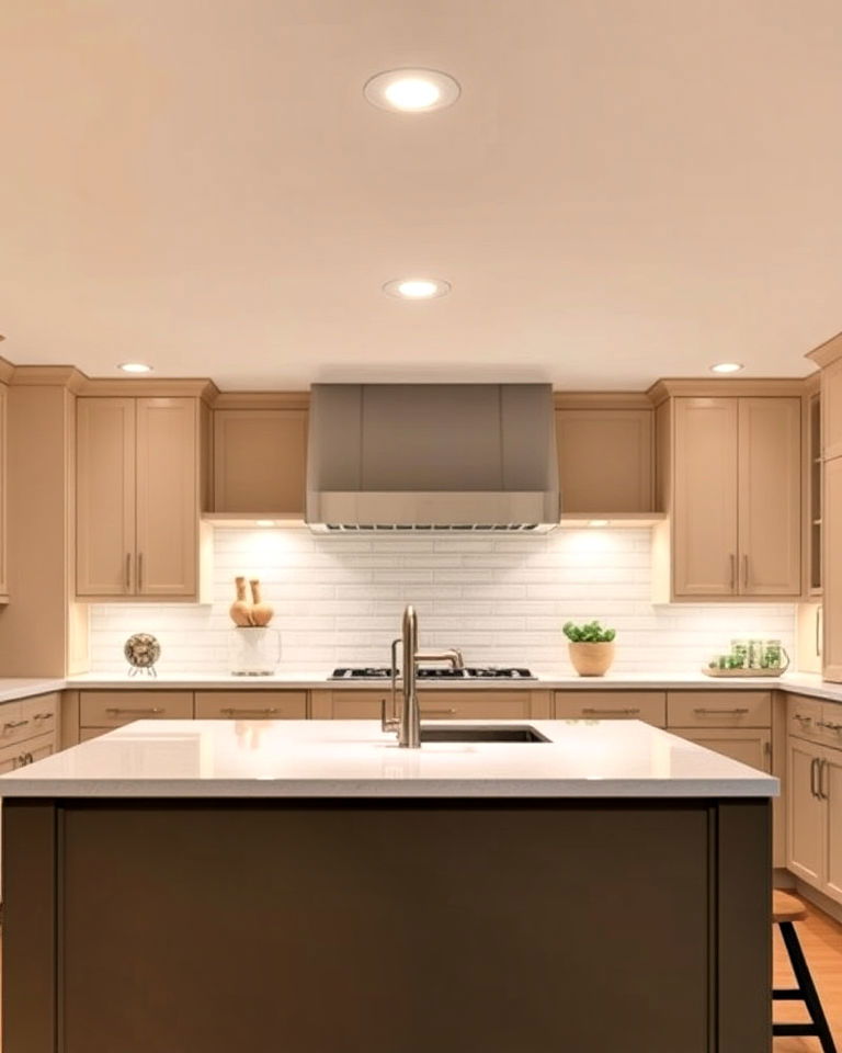 minimalist recessed lighting - 20 Kitchen Island Lighting Ideas