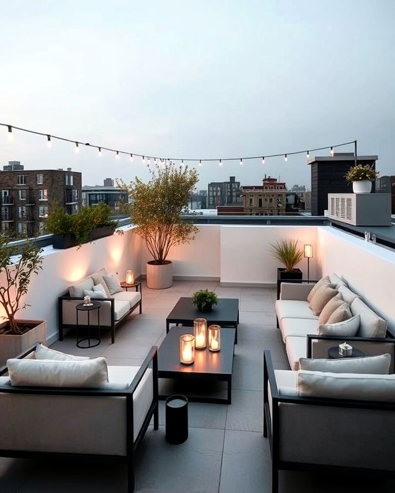 minimalist rooftop lounge design - 30 Residential Rooftop Design Ideas