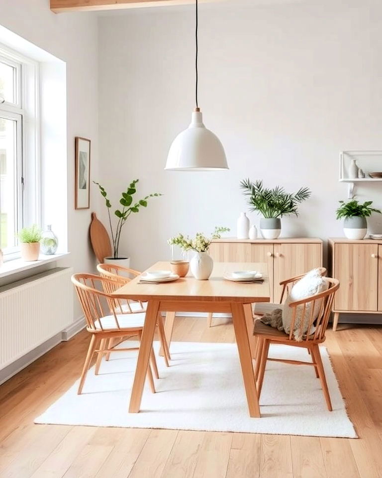 minimalist scandinavian style dining room - 20 Casual Dining Room Ideas