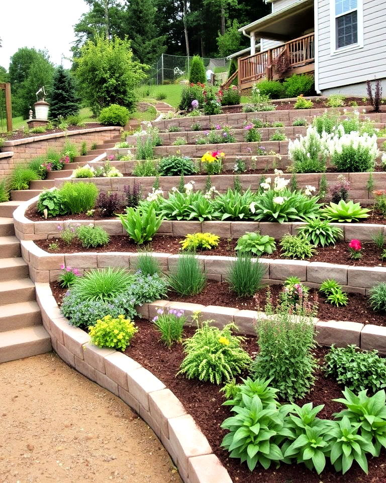 minimalist technology for zen living room - 25 Down Sloped Backyard Ideas
