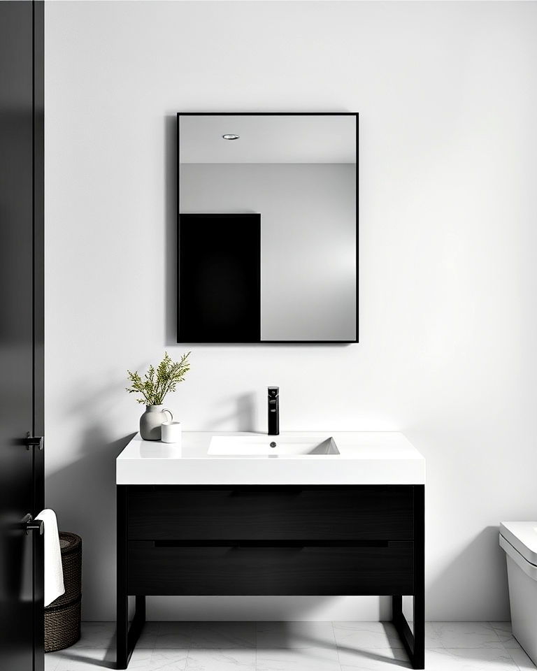 minimalist vanity for masculine bathroom - 20 Masculine Bathroom Ideas