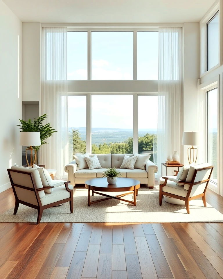 minimalist window focused layout - 25 Living Room Layout Ideas