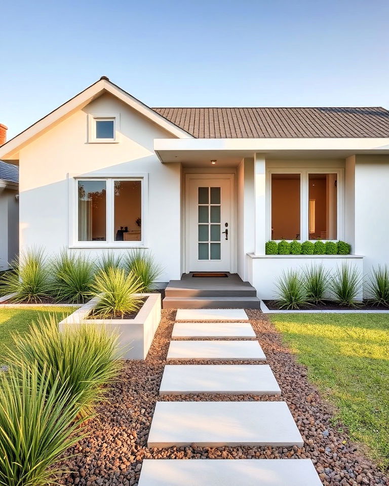 minimalistic landscaping for modern cottage house exterior - 25 Modern Cottage House Exterior Ideas