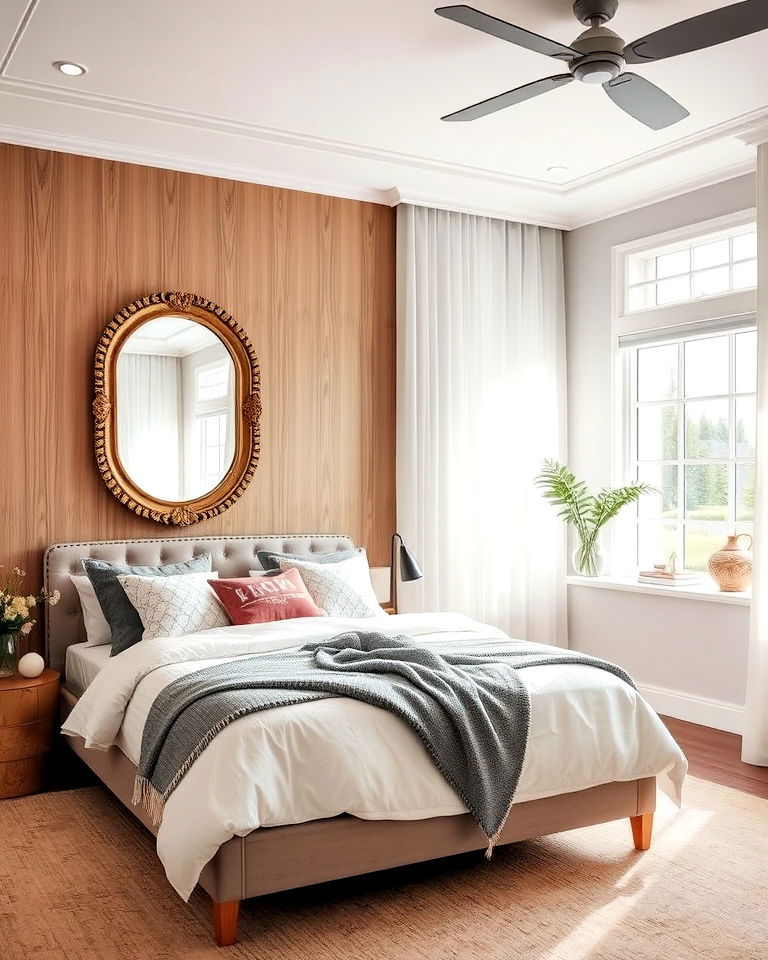mirror to add depth and light - 20 Dreamy Bedroom Design Ideas