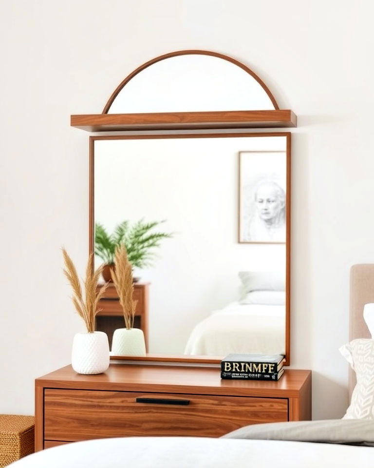 mirror with shelf behind nightstand ideas - 15 Mirror Behind Nightstand Design Ideas
