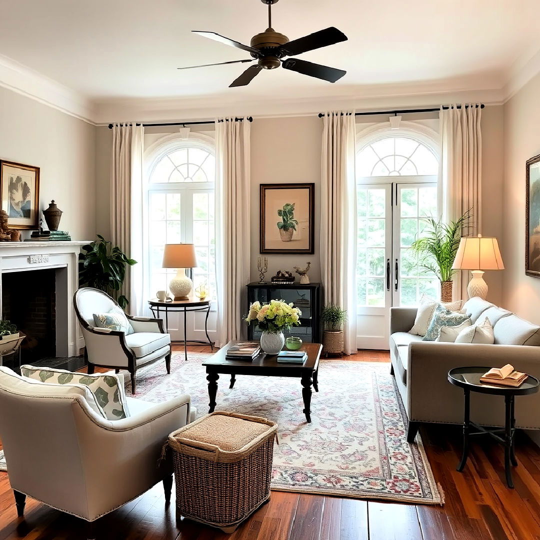 mismatched furniture for shabby chic style living room - 25 Shabby-chic Style Living Room Ideas