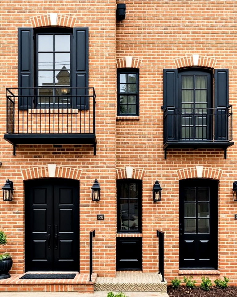 modern aesthetic black and tan combo - 25 Tan Brick House Color Schemes