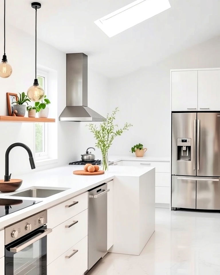 modern aesthetic white concrete kitchen countertops - 40 Kitchen Countertop Ideas