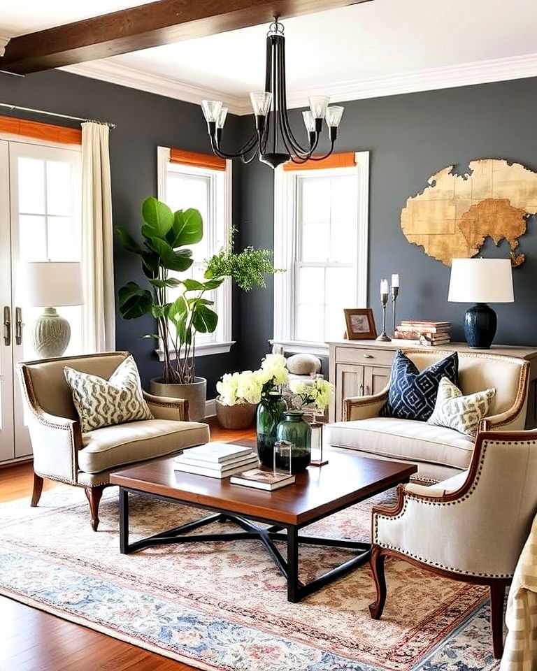 modern and vintage decor combo - 25 Joanna Gaines Living Room Ideas