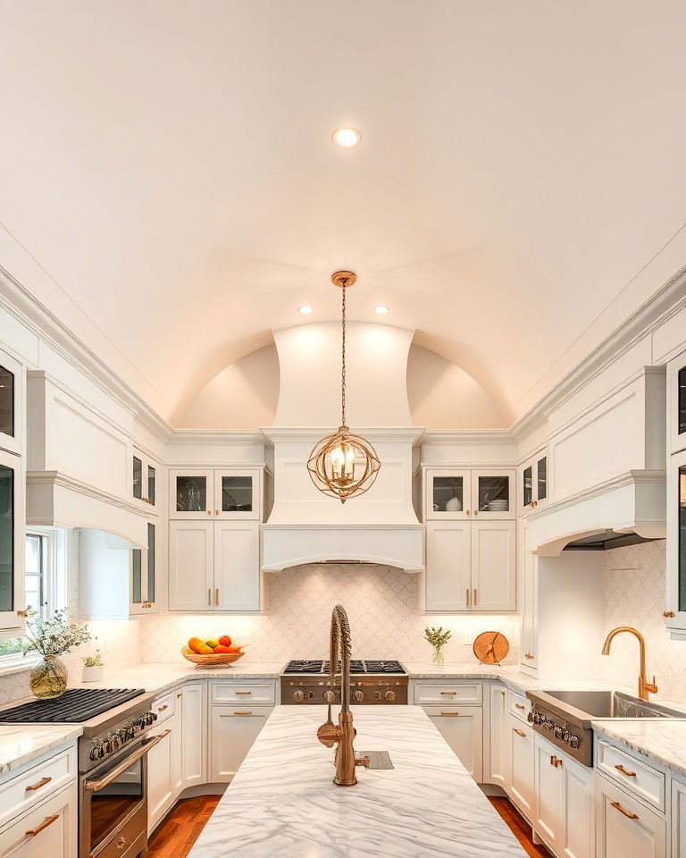modern barrel vault ceiling for kitchen - 25 Vaulted Ceiling Kitchen Ideas