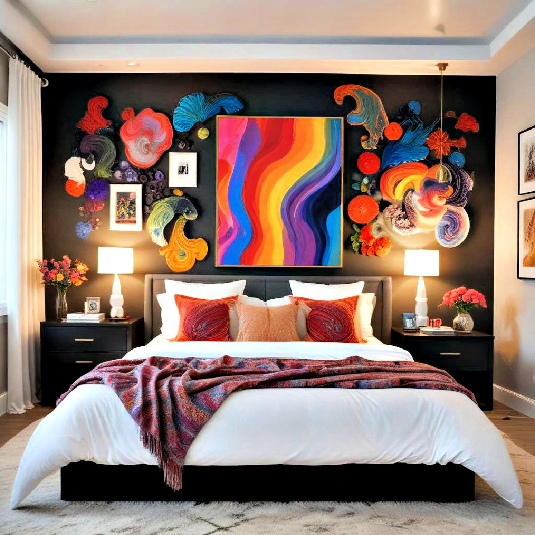 modern bedroom with artistic abode - 40 Modern Bedroom Ideas
