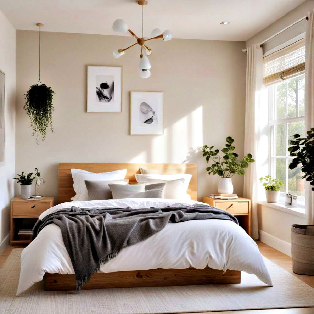 modern bedroom with scandinavian decor - 40 Modern Bedroom Ideas