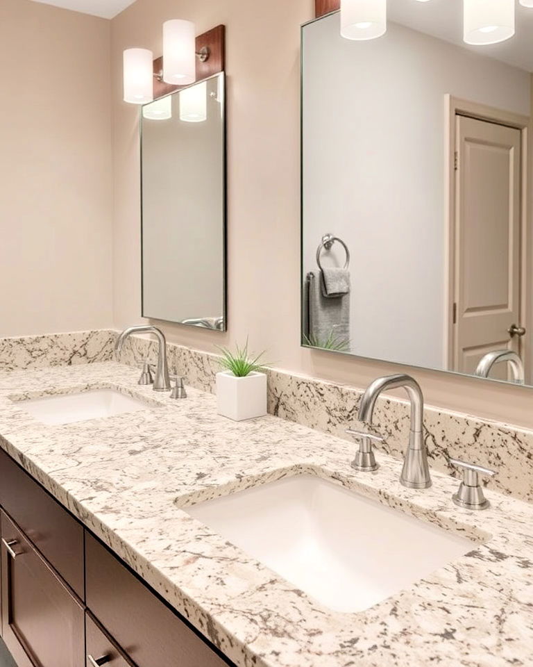 modern bold granite composite countertop - 20 Bathroom Countertop Ideas