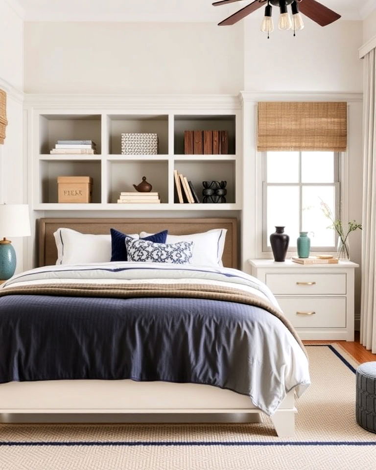 modern built in storage solution - 30 Transitional Bedroom Ideas