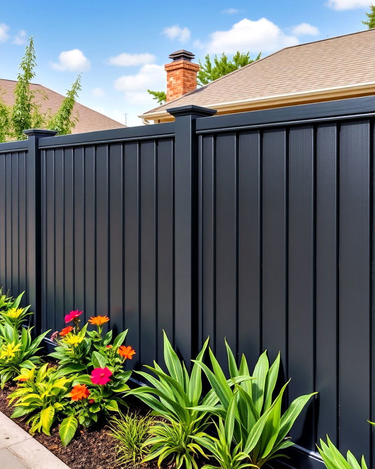 modern charcoal vinyl fence - 25 Vinyl Fence Colors
