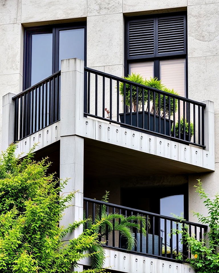modern concrete railing - 25 Balcony Railing Design Ideas