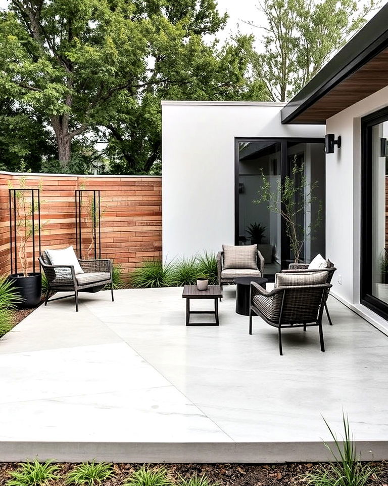 modern concrete slabs for patio - 40 Paver Patio Ideas