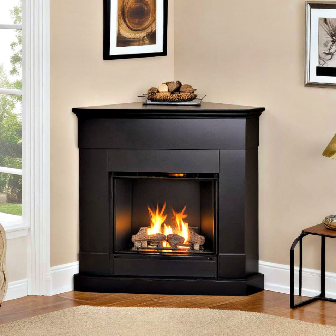 modern corner gel fireplace - 40 Modern Fireplace Ideas