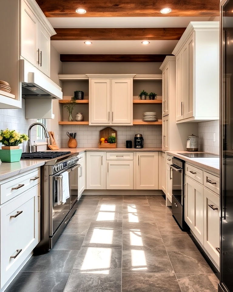 modern country kitchen with slate flooring - 20 Kitchens With Slate Floors