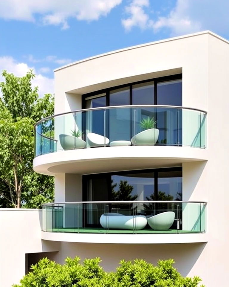 modern curved cantilever balcony - 20 Cantilever Balcony Ideas