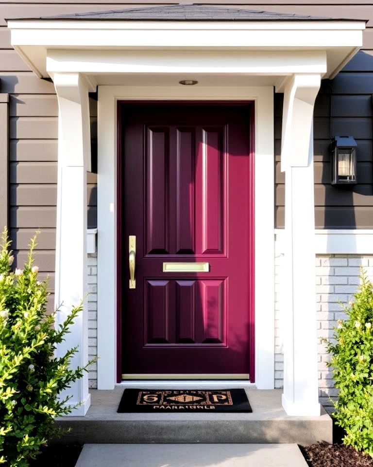 modern deep plum front door - 20 Purple Front Door Ideas
