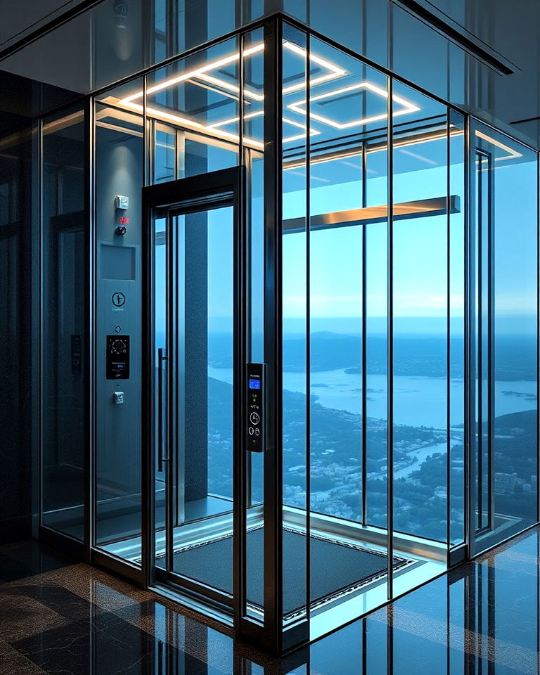 modern design glass elevator - 25 Elevator Design Ideas